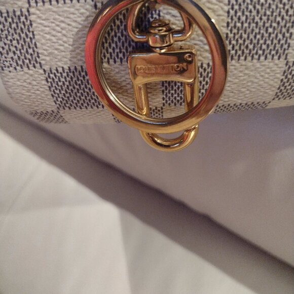 Louis Vuitton Checkered Handbag - Gray and Tan - Picture 14 of 16